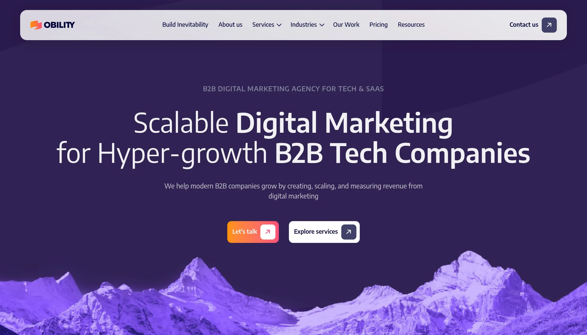 The Obility homepage
